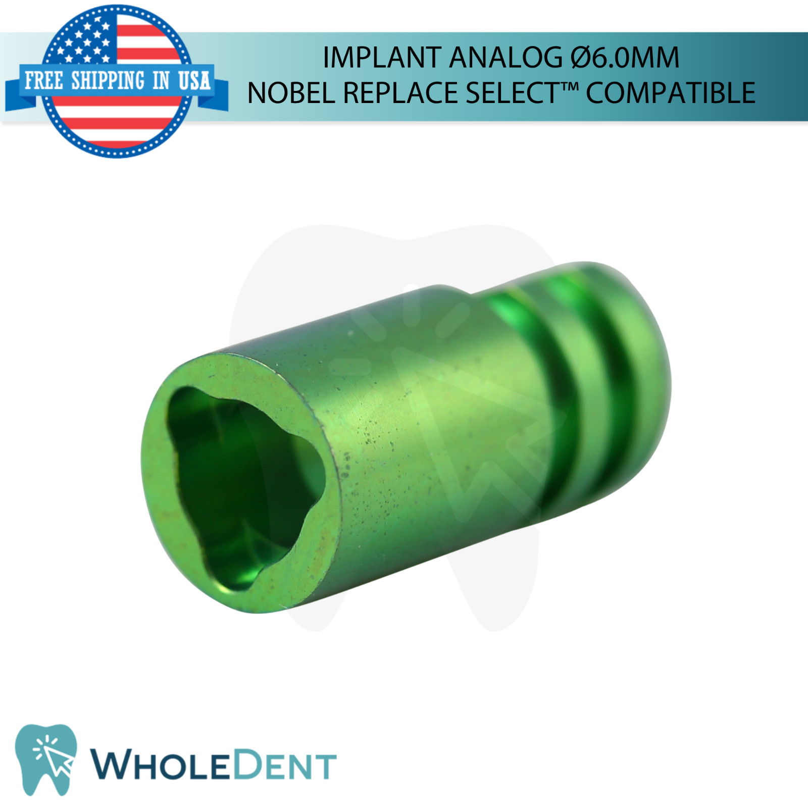 5x Dental Fixture Analog Ø6.0mm Titanium N0bel Replace Select™ Compatible