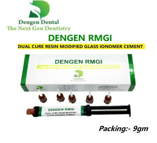 DENGEN RMGI Resin Modified Glass Ionomer Cement 9g Dental Restorative Material
