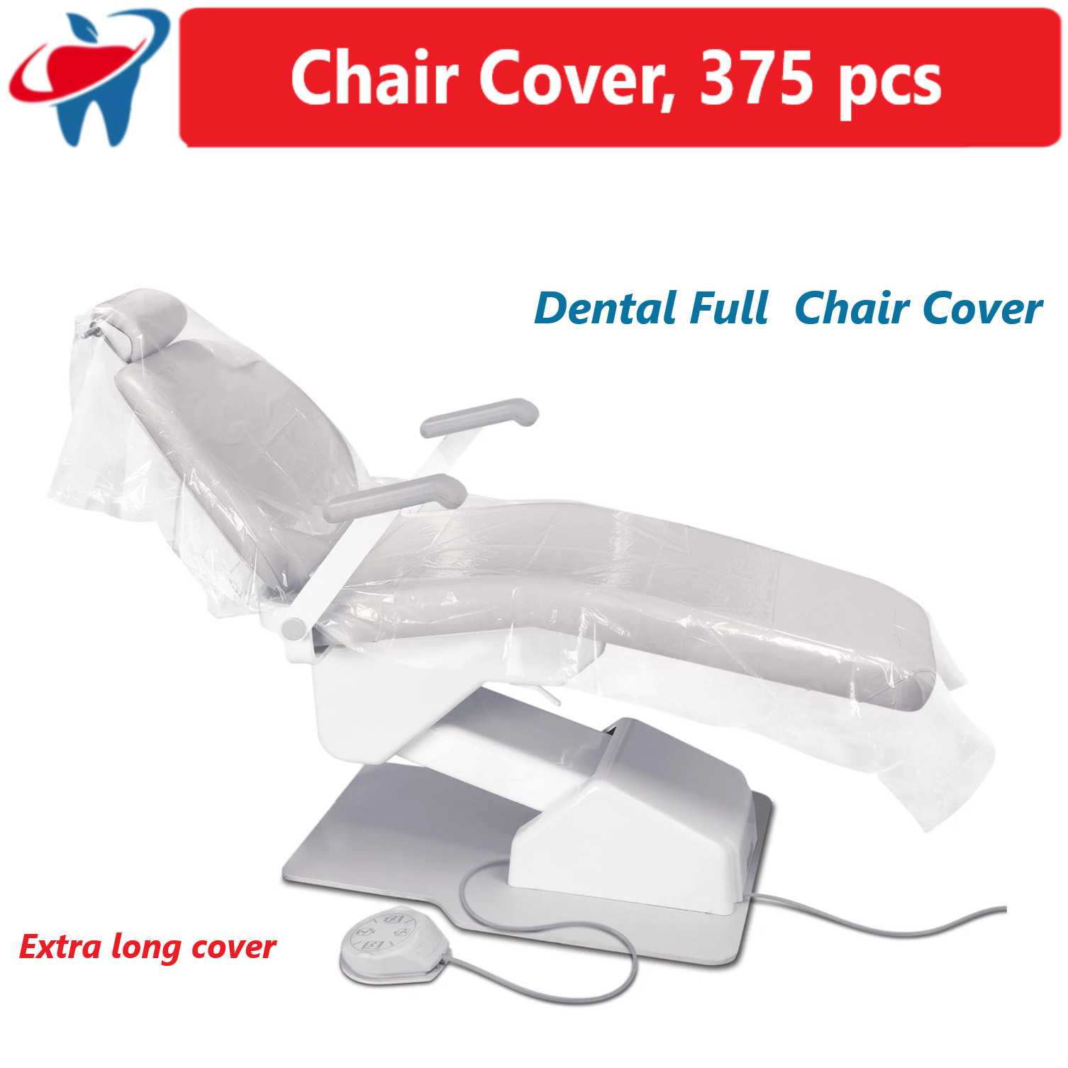 375 pcs / 3 Rolls Dental Full Chair cover sleeve 81″ x 29 1/2″ Extra Long Cover