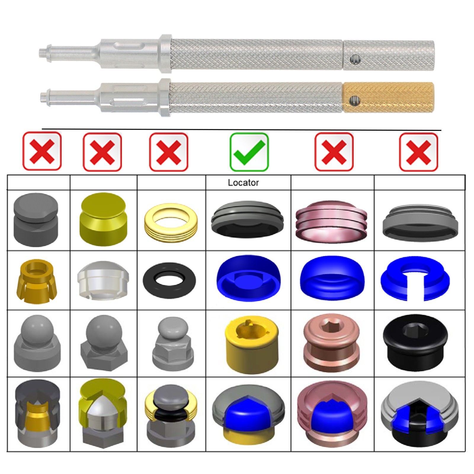 US Locator Abutment Anchor Internal Hex BioHorizons Compatible Tapered 3.5/4.5mm