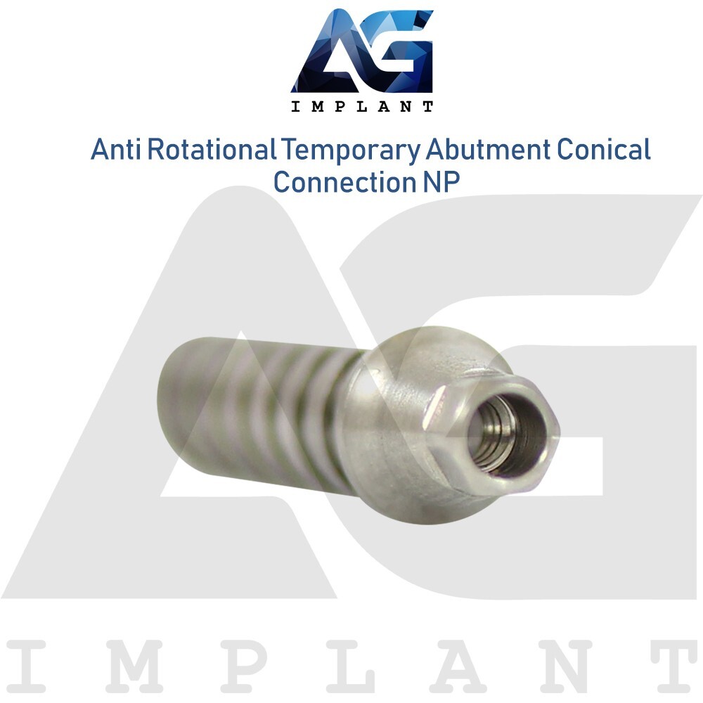 10 Titanium Temporary Prosthetic With Hex NP Conical Connection With Screw