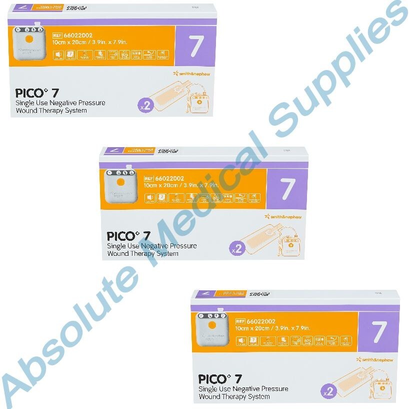 *3-Boxes* Smith & Nephew Pico 7 Wound Therapy 3.9″ x 7.9″ System 66022002