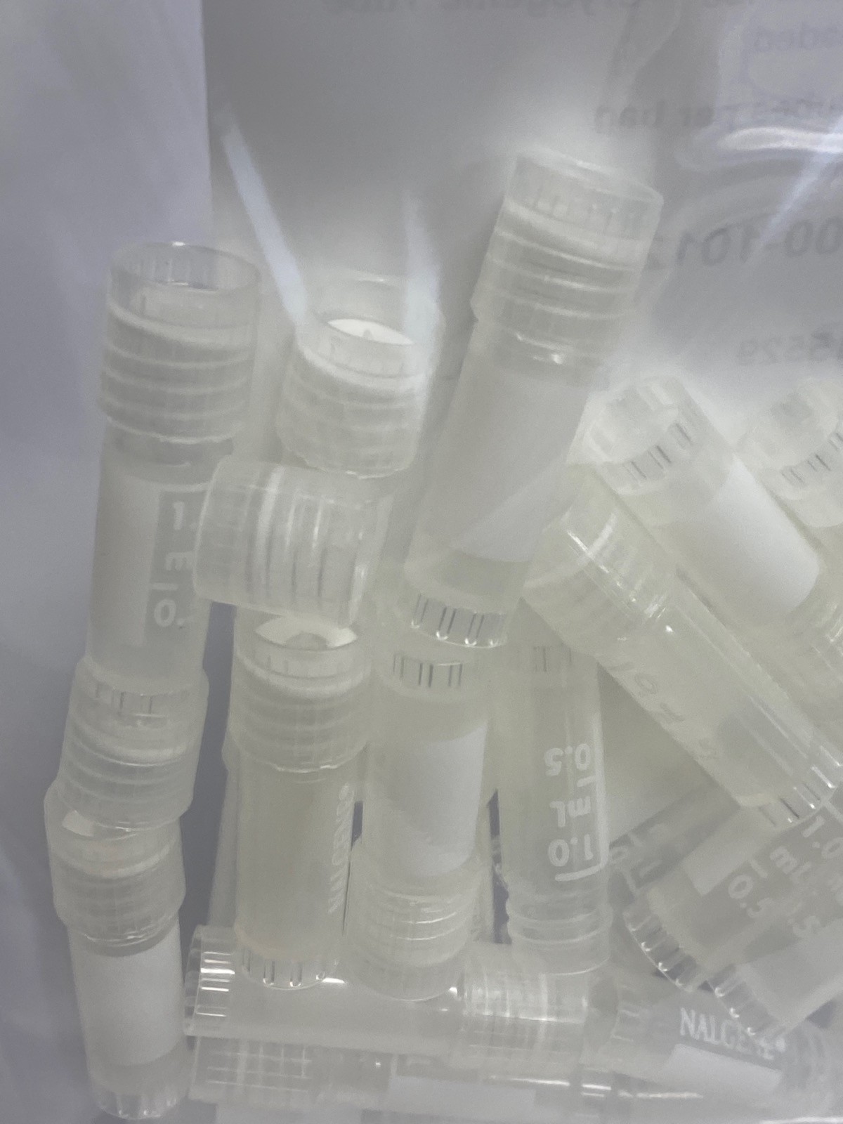 (475) THERMO NALGENE System 100 Cryogenic Tubes External Thread 25/Pk 5000-1012