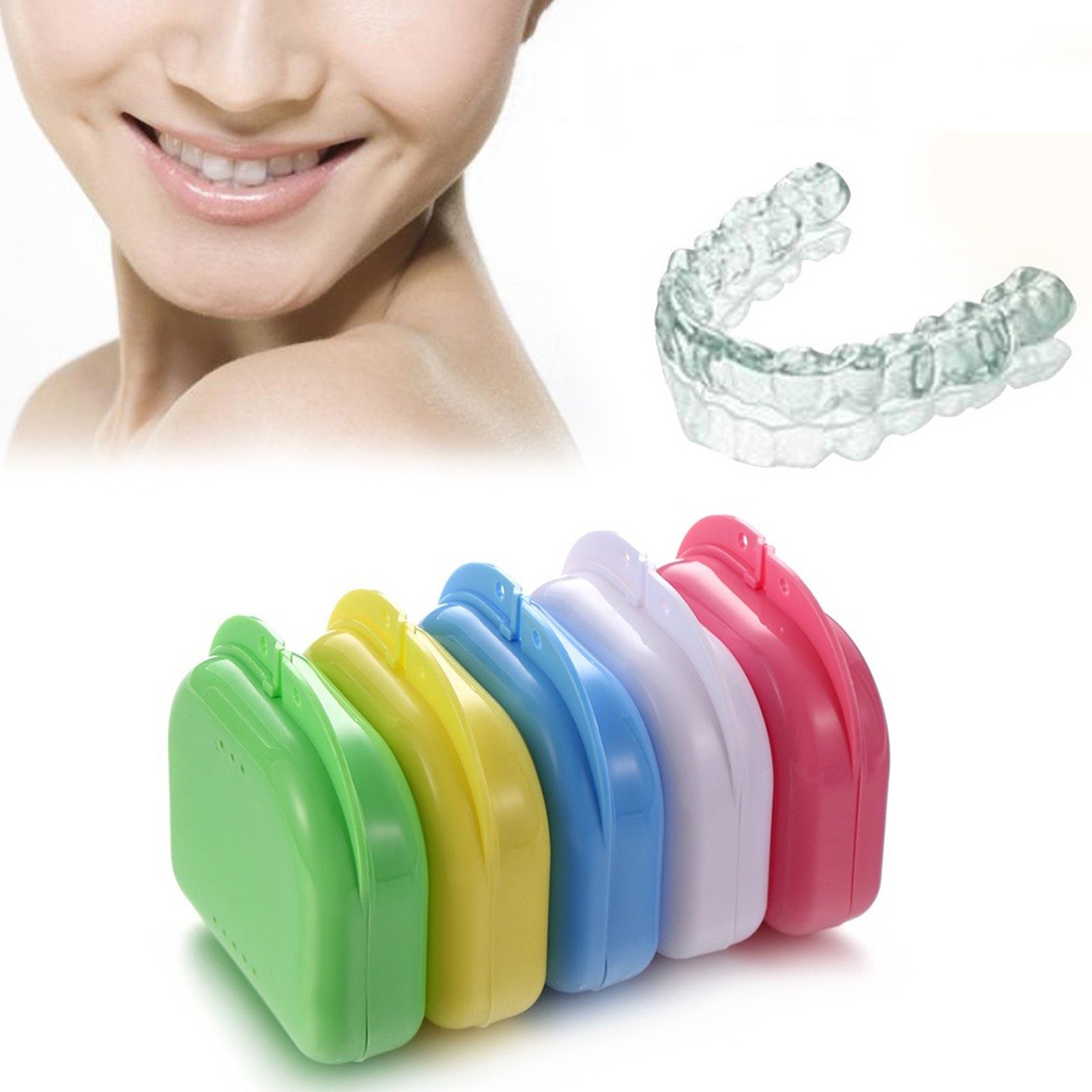 Up to 70 Dental Retainer Denture Storage Case Box Mouthguard Container Assorted