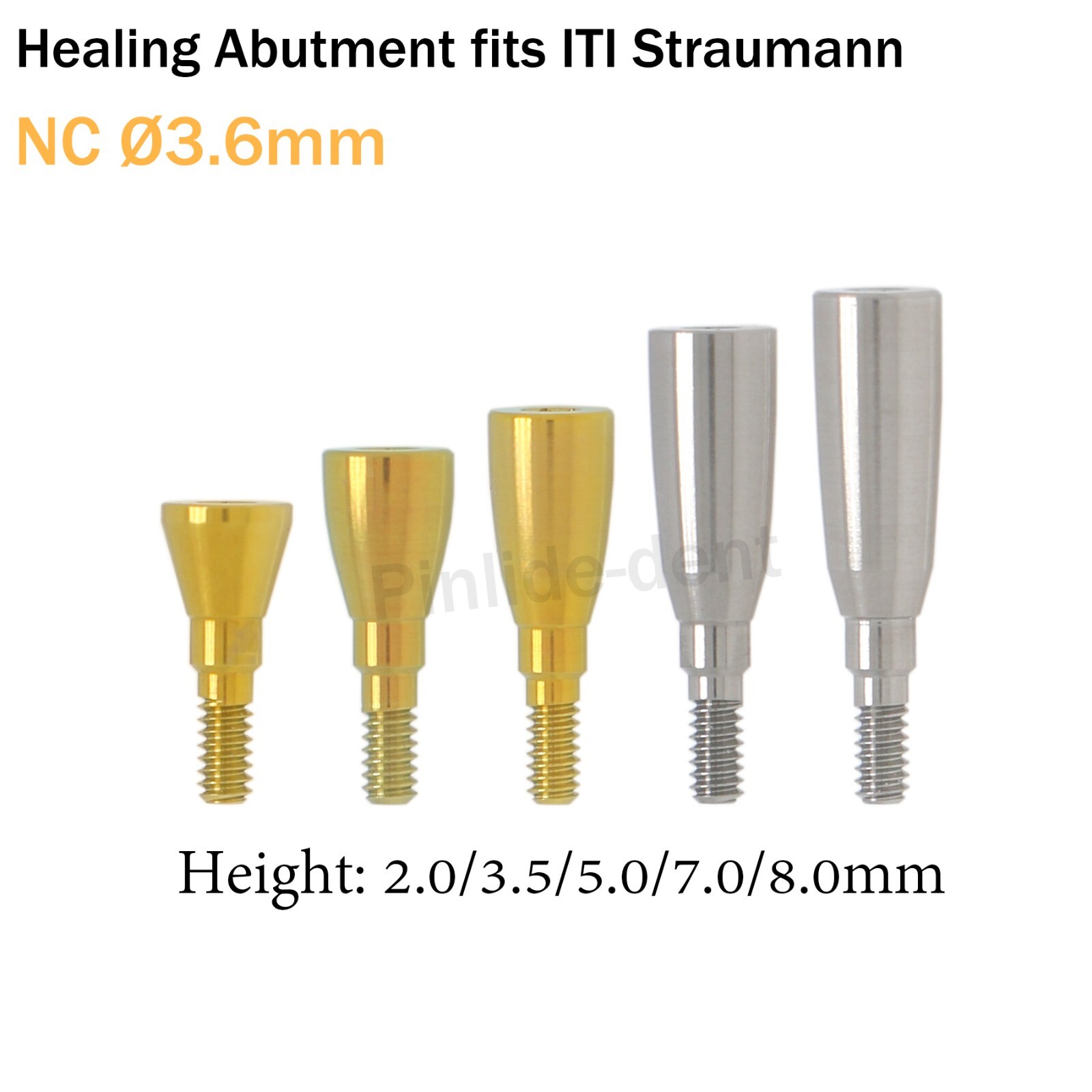Dental Healing Abutment NC Ø3.6/4.8mm Dia Cover Screw fits ITI Straumann BL/BLT