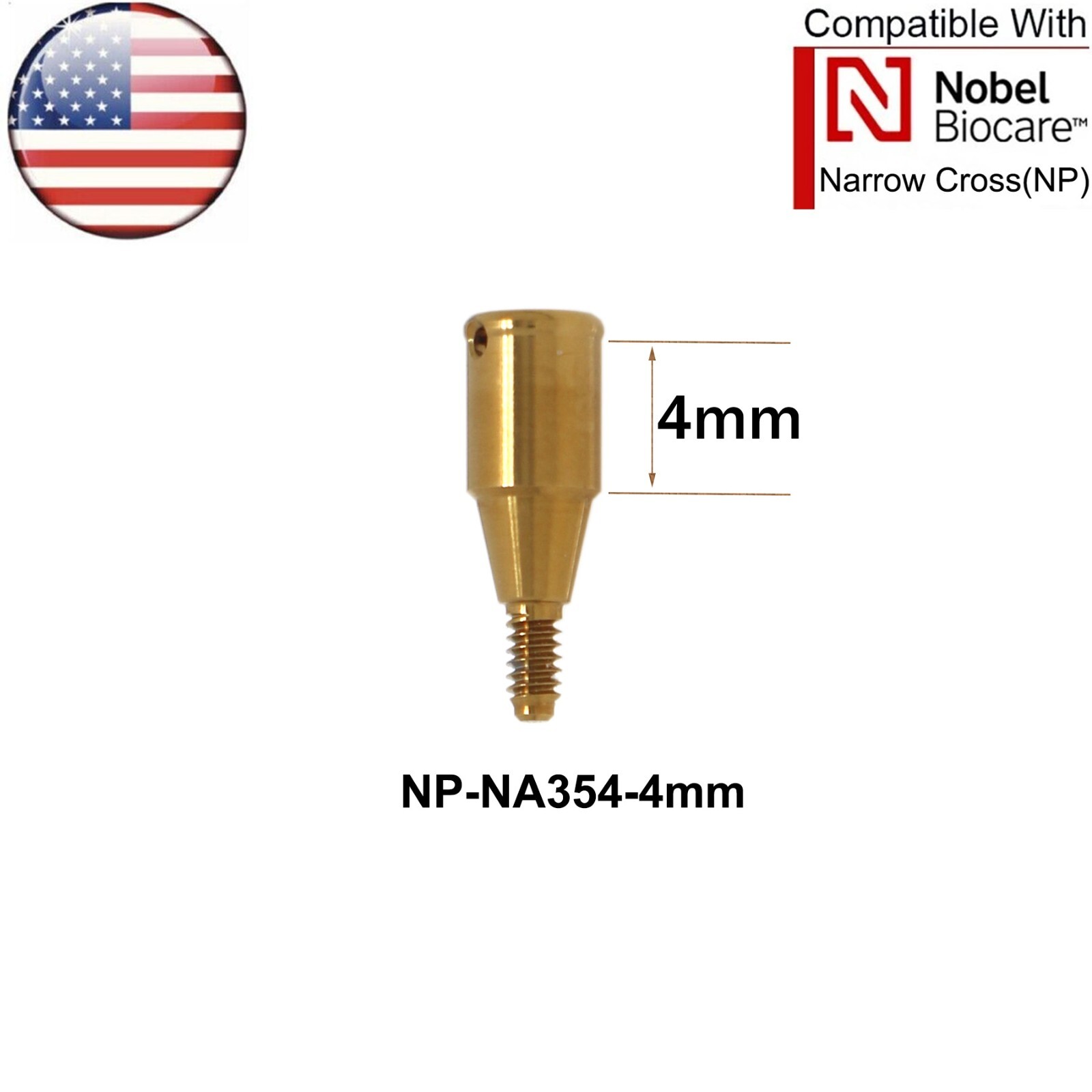 US Fits Nobel Biocare lmpalnts Locator Overdenture Abutment NP 1-5mm Removable