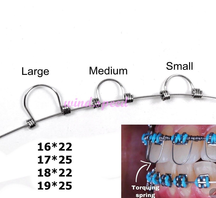 Dental Orthodontic Torquing Torque Spring Rectangular Anterior Teeth Wire S/M/L