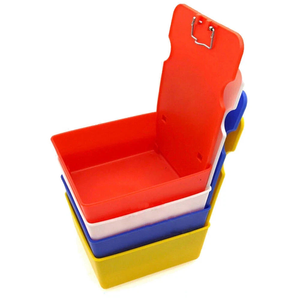 Dental Stainless-Steel Lab Plastic Pan Working Case For Dentist Supply With Clip