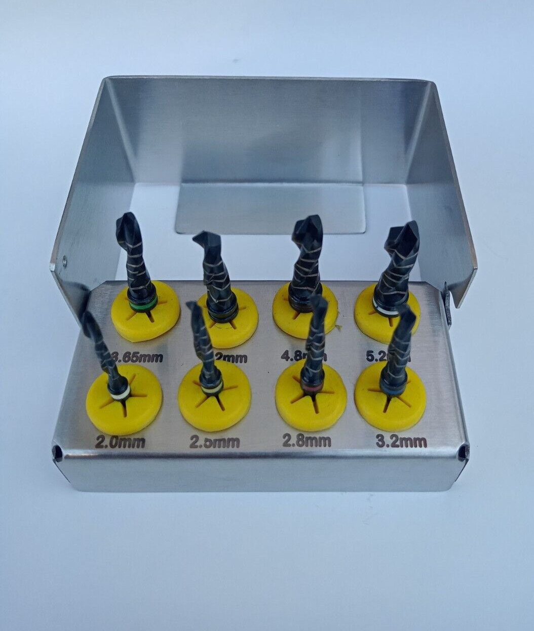 8 Pcs Titanium-Coated Dental Drill Kit – Lab & Practice Use CE Marked
