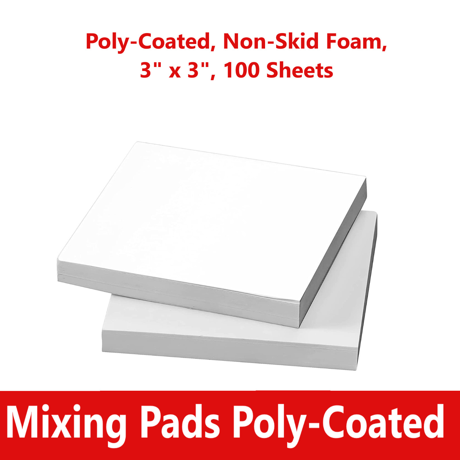 300 -100 Sheet Dental Mixing Pads Paper Poly Coated 3″x3″ Sheet (7.62 cm × 7.62)