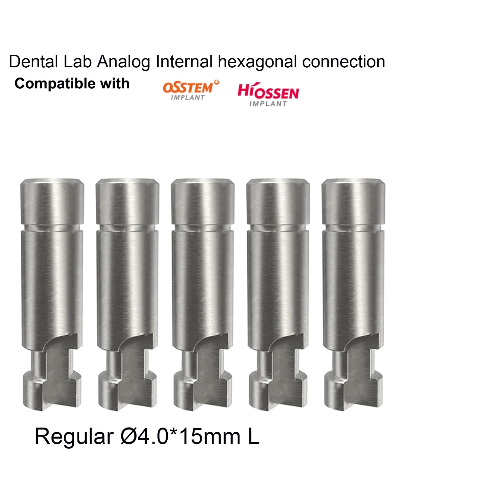 5Pcs Dental Lab Analog internal Hex Fits Hiossen Oss DIO Regular Implant Replica