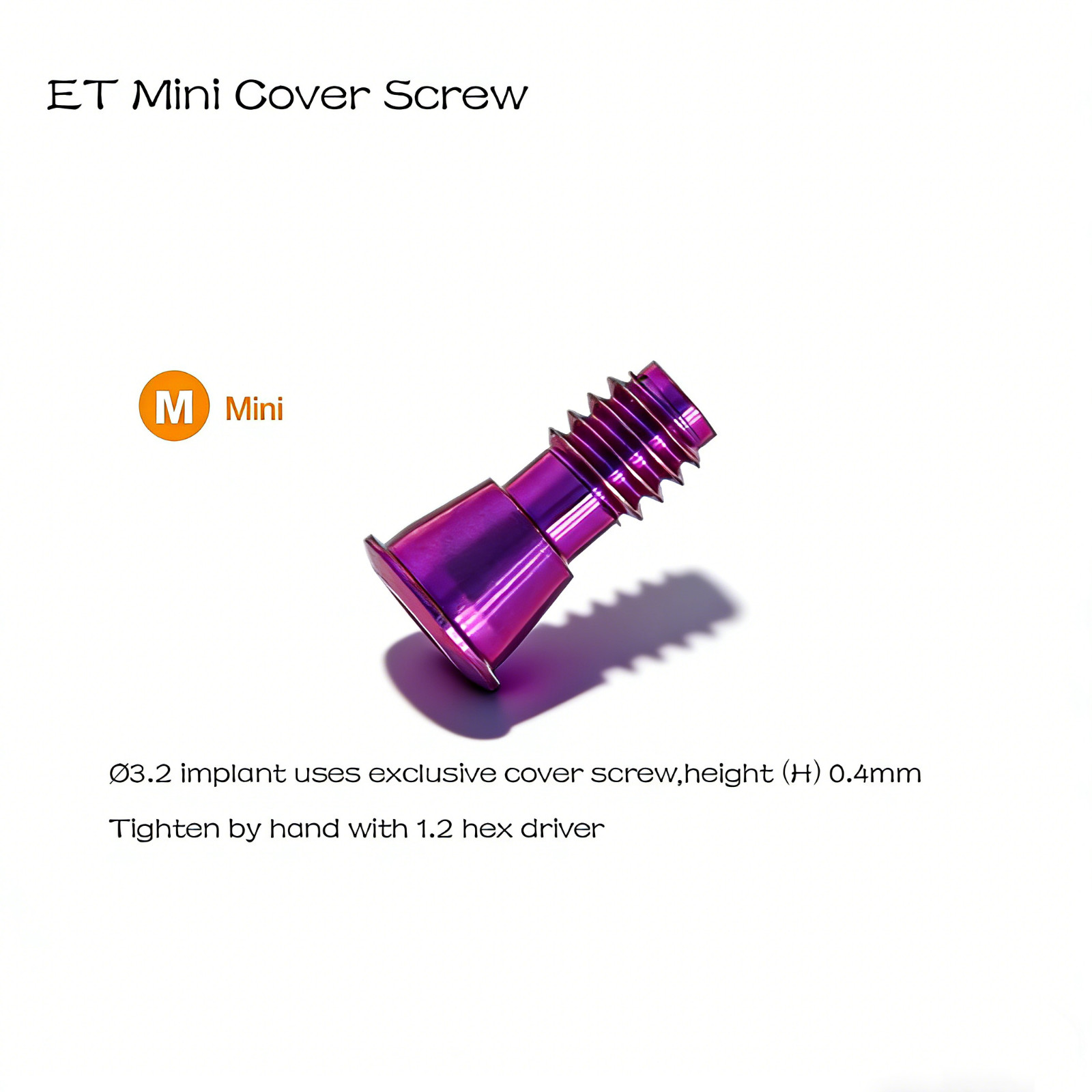 US Dental Healing Abutment Cover Screw Mini Regular Compatible Osstem Hiossen ET