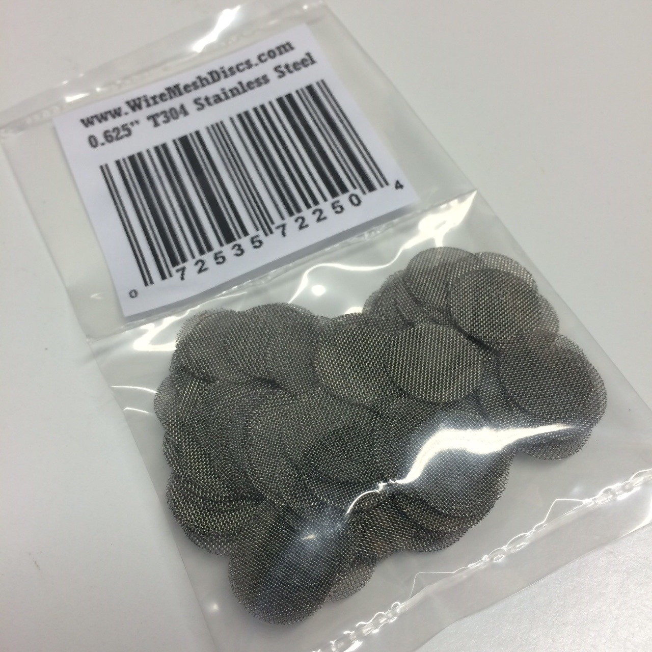 50 COUNT Stainless Steel T304 Wire Mesh Screen Filter Disks 5/8″ MADE IN USA!