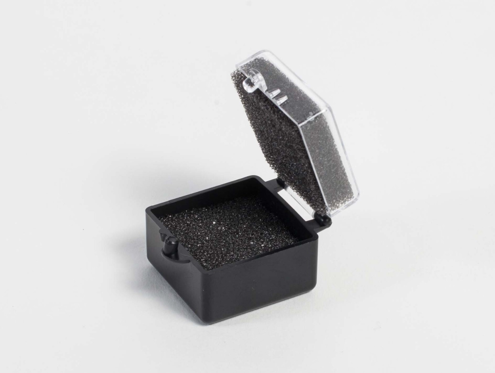 1″ Rigid Crown Box Pre Packed with Foam, Black/Clear 500 Pcs Made in The USA