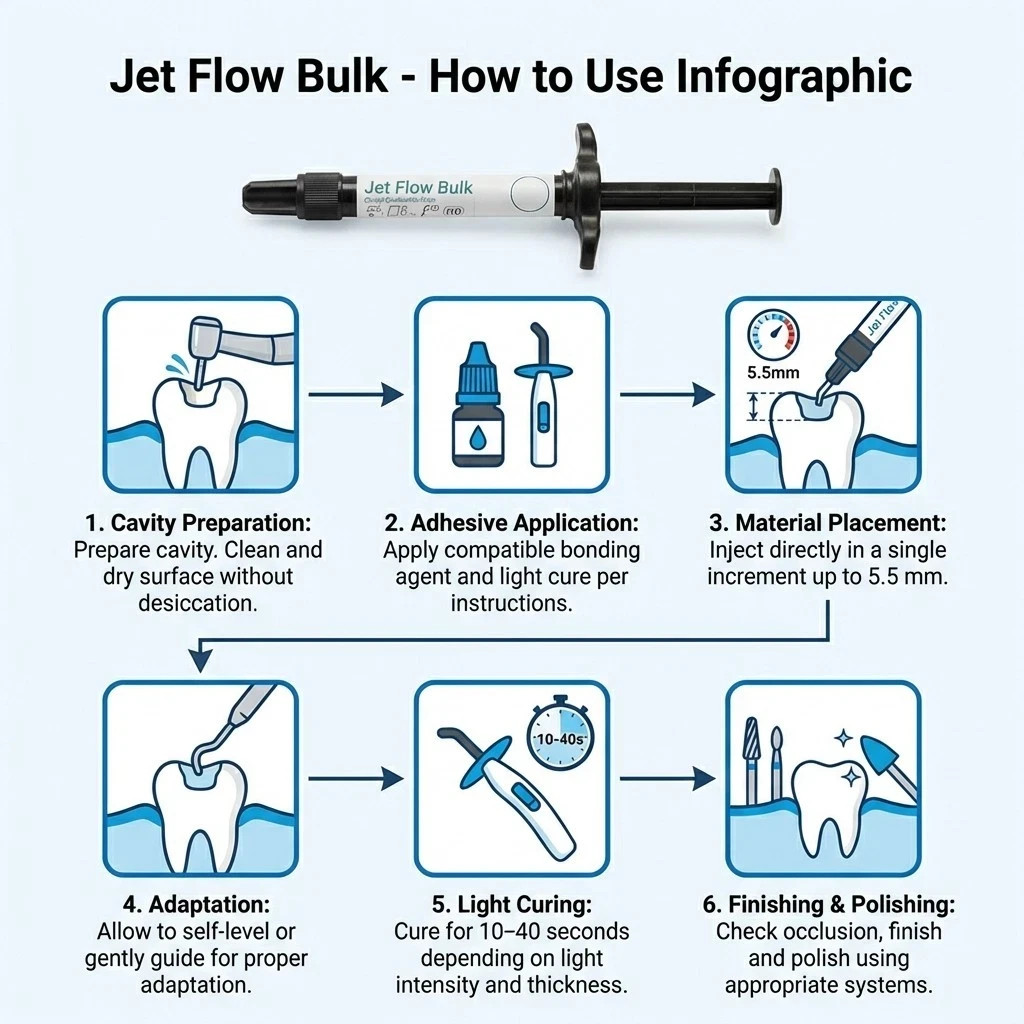 2 x META Dental JET FLOW BULK Superior Bulk fill Flowable Restorative Composite