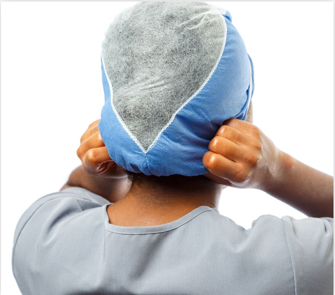 Cardinal Health Surgeon Cap X-Lg Extended Coverage w/Elastic Back Dk Blue 100ct