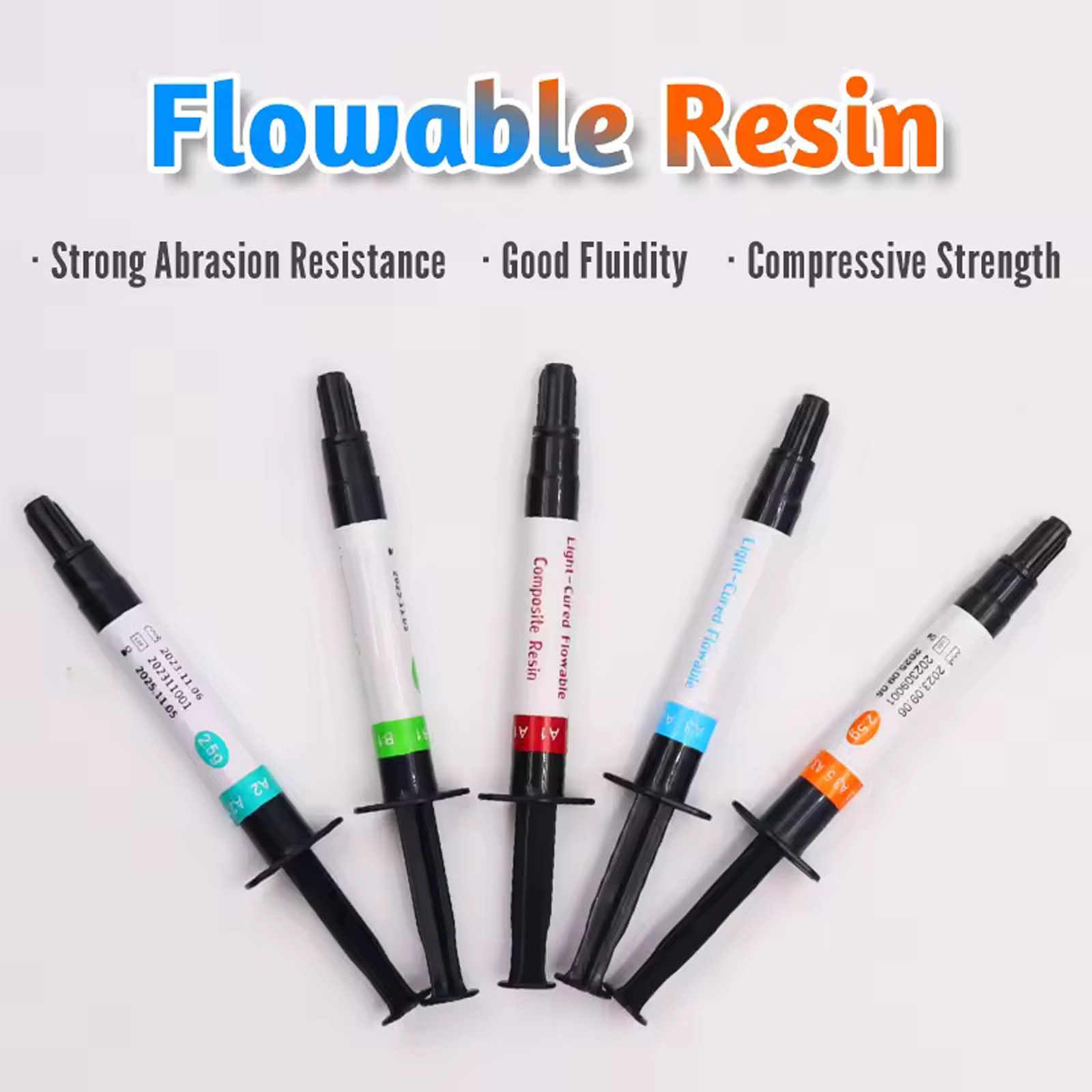 1PC Dental Flowable Light Cure Composite Resin Flow Shade A1/A2/A3.5 2.5G