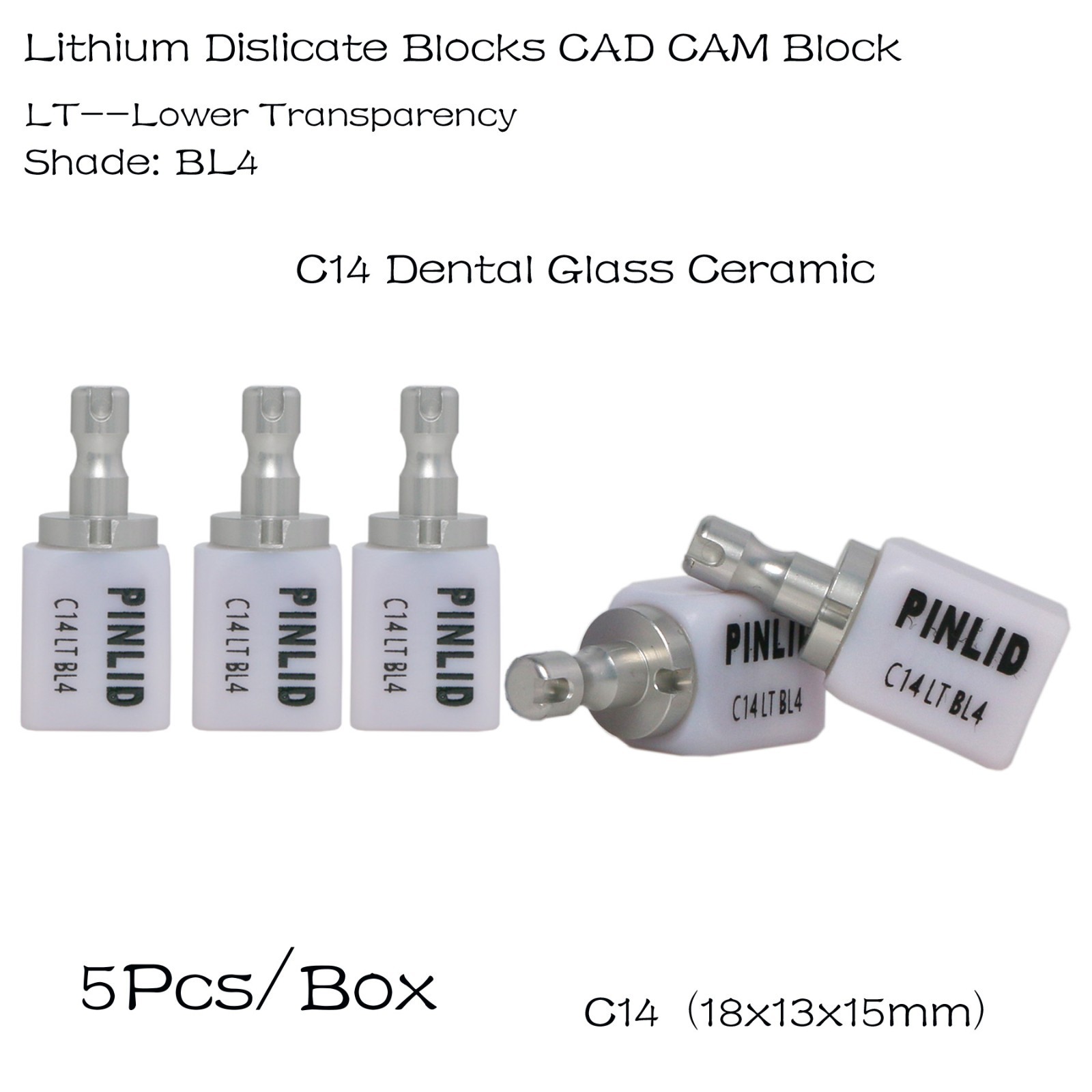 C14 Glass Ceramic Blocks Dental LT Lithium Disilicate E.Max CAD/CAM Cerec Blocks