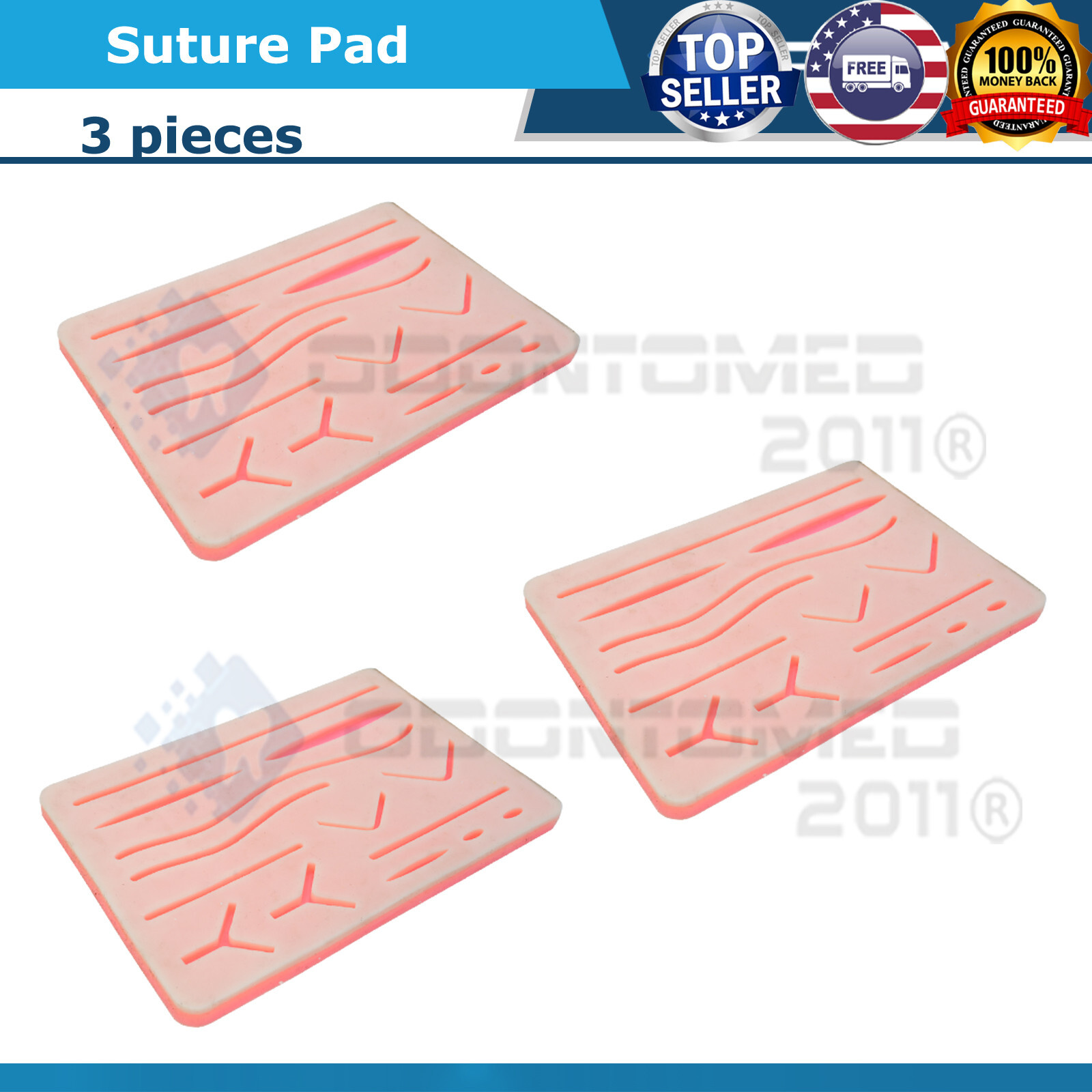 Ultrassist Suture Refill Kit for Medical and Vet Student, Silicone Stitching PAD