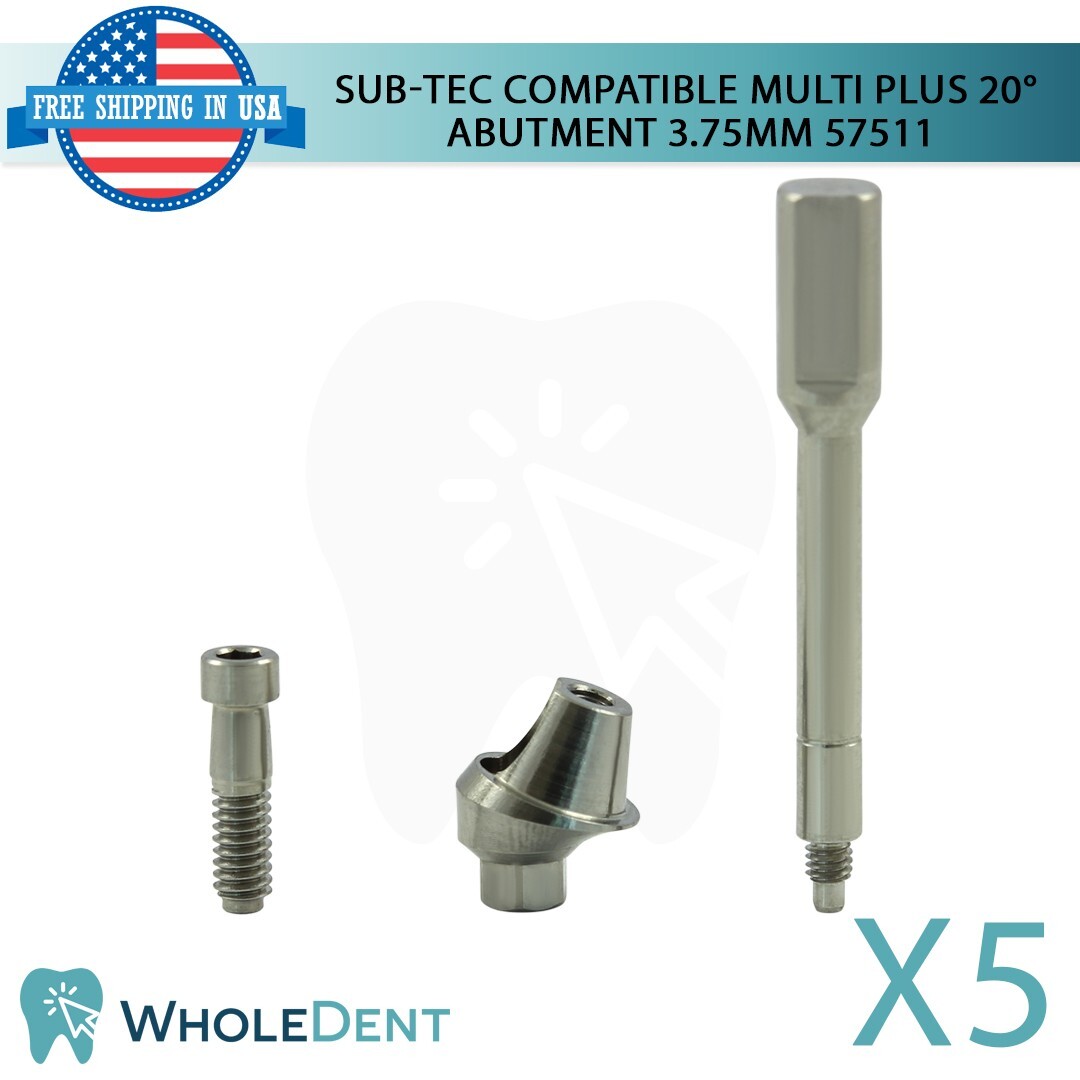 5x Dental Titanium Angulated 20° Multi Unit Prosthetic BEGO® Compatible 57511