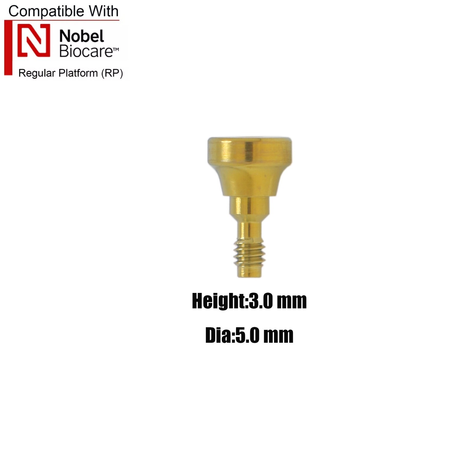 US Nobel Active Dental Regular Platform RP Healing Abutments & Cap Closure Screw