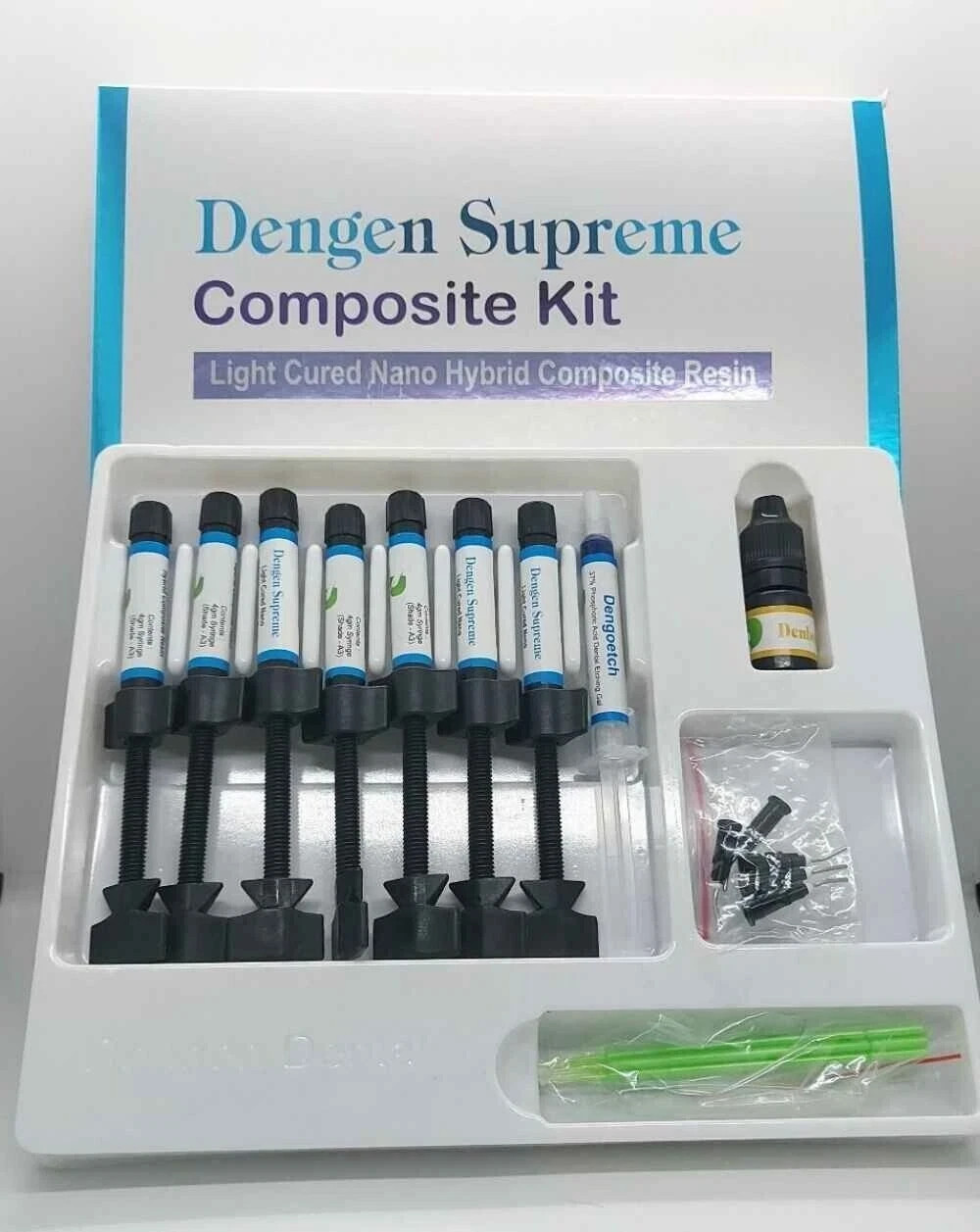 DEN GEN N Cer am Kit Na no Hyb rid Dental Comp osite 7 Syr Kit (Free Ship)