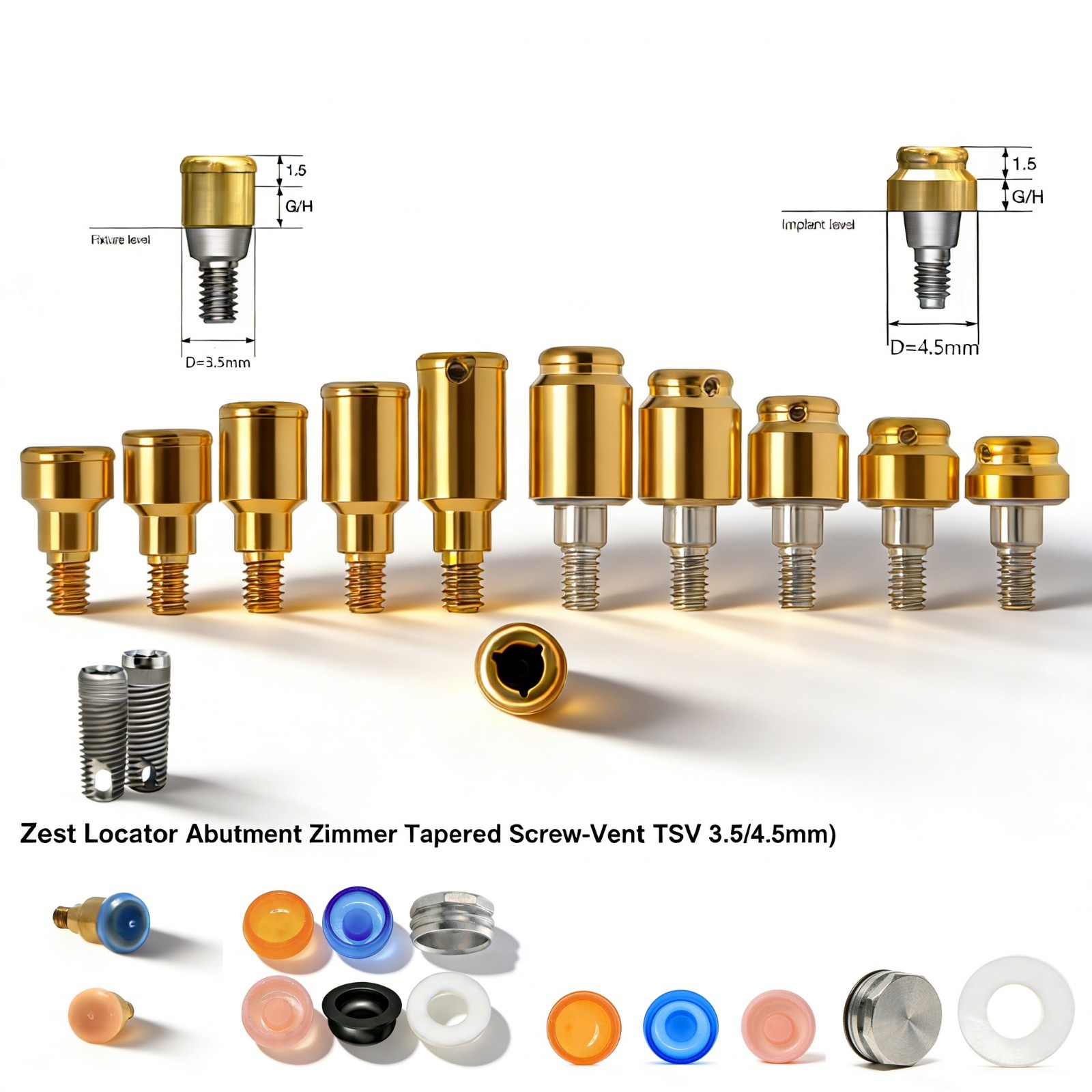 US Dental Locator Abutment For BioHorizons/Hiossen/Nobel/Zimmer Multiple Implant