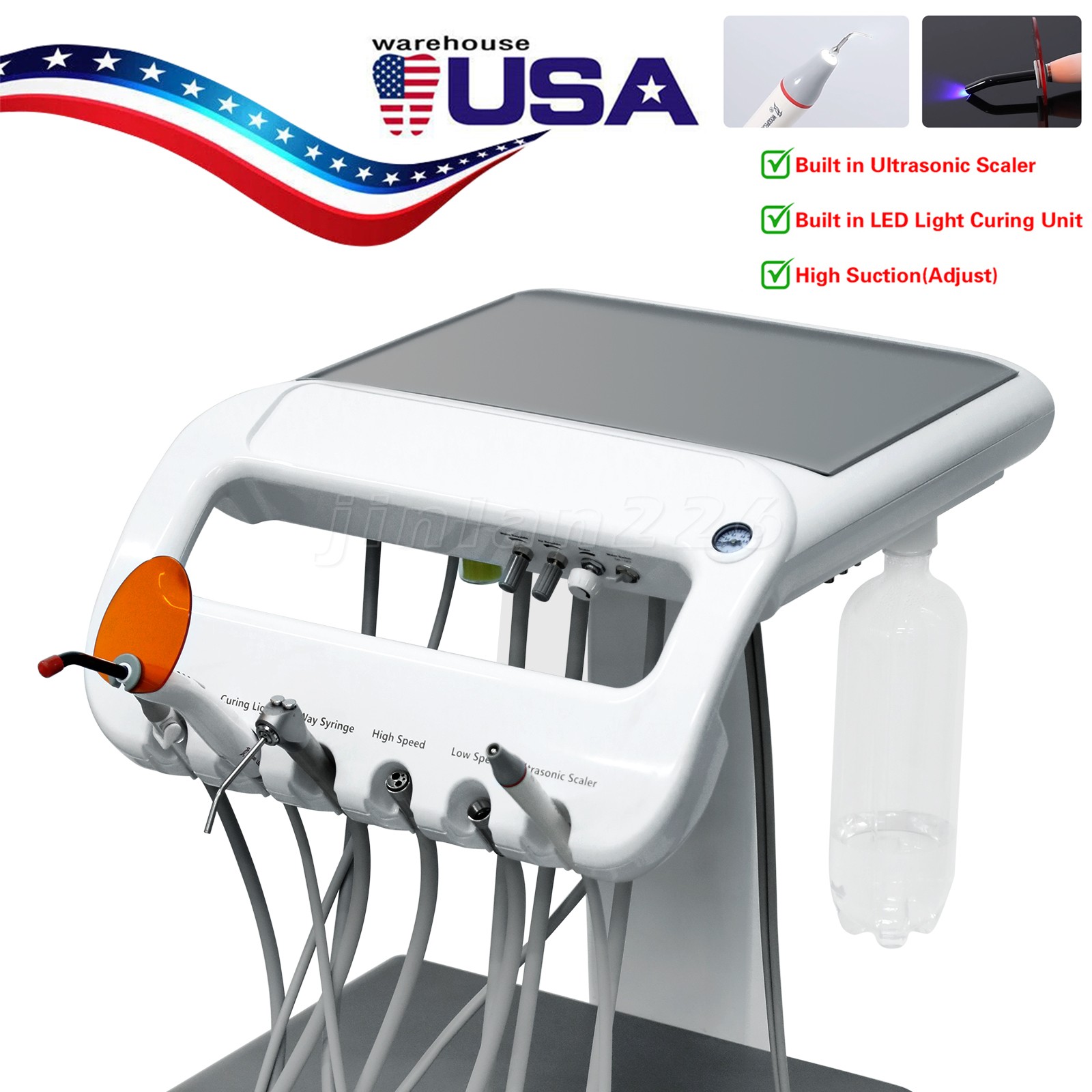 Dental Electric 1:5 Fiber Optic Contra Angle Handpiece Cartridge Rotor Canister