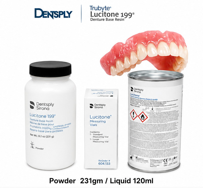 New Original LUCITONE 199 HEAT CURE Quality Denture Base Resin Material PL set