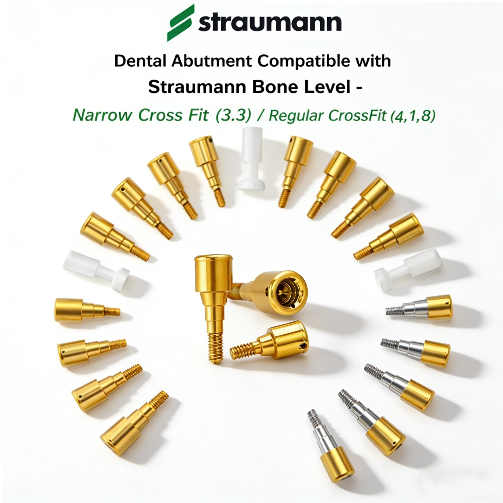 Dental ZEST Locator Abutment Tapered Straumann Bone Level NC RC Ø3.3 4.1 4.8mm