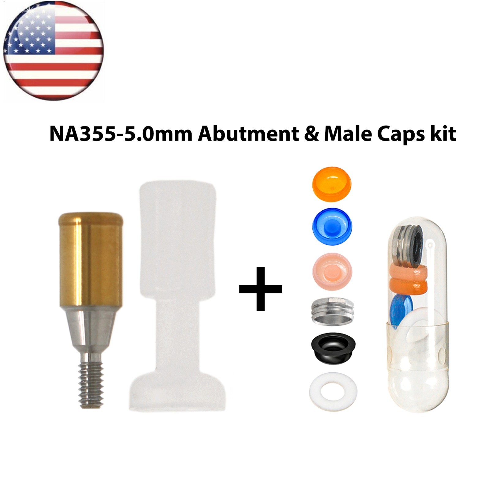 US Dental Locator Abutment NP 1-5mm GH Fit Nobel Biocare Active Male Cap Inserts