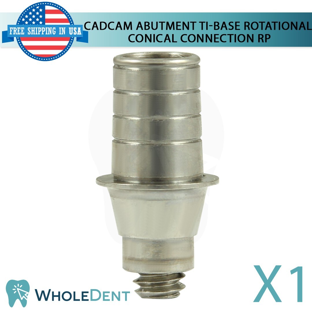 1x Dental Rotational Ti-Base CAD/CAM Regular Platform RP Int Hex 2.65mm