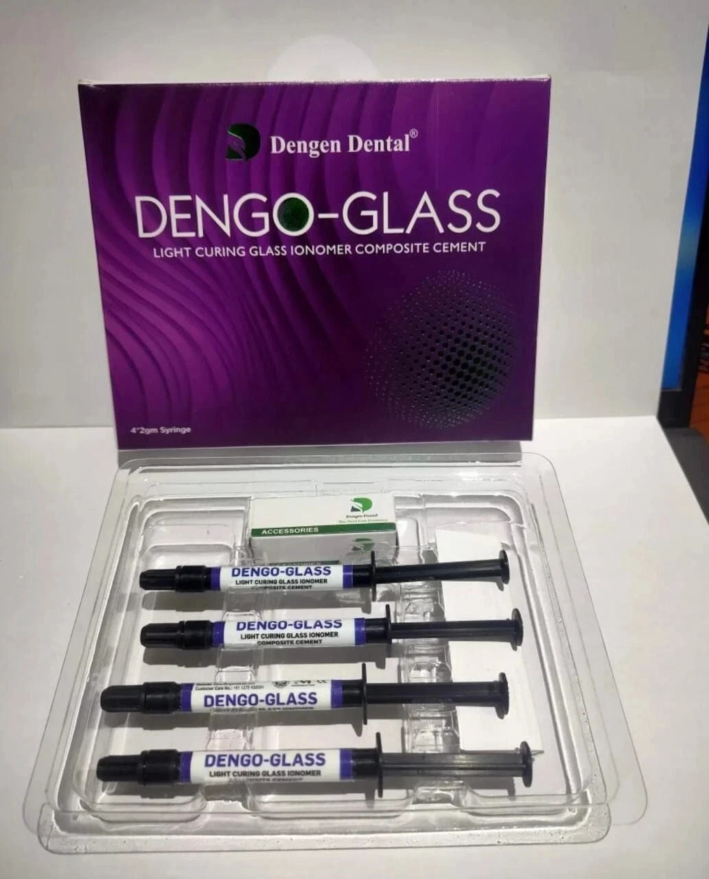 Glass Ionomer 4 Syr 2 gm MaterialDengen Dental Dengo Glass Light Curing FAST FS