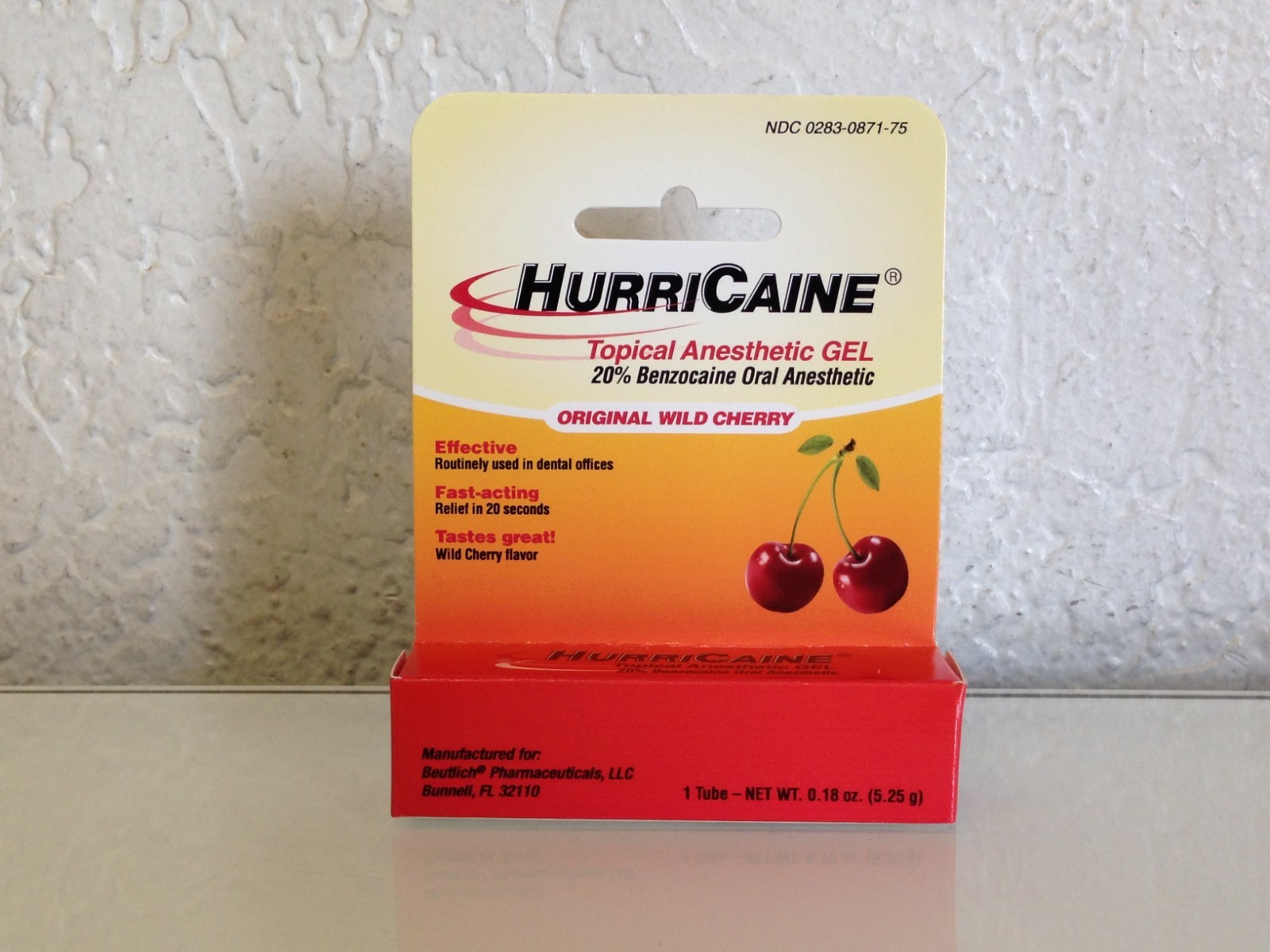 HurriCaine Wild Cherry Topical Anesthetic Gel 0.18 oz
