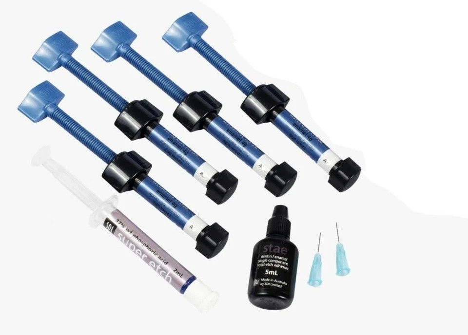 SDI Dental LUNA Nano Hybrid & Micro Filler 4 Composite STAE BOND & Etch 2ml Kit