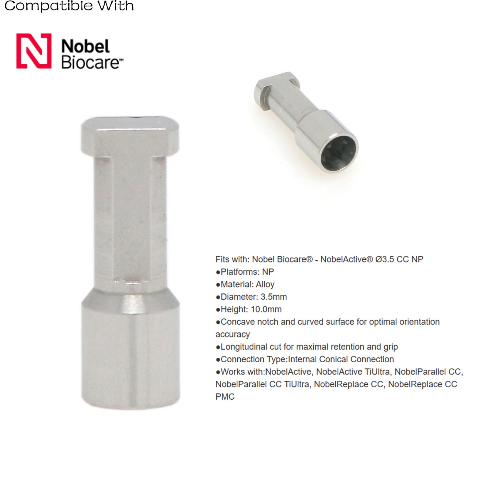 US Implant replicas Lab Analog For Nobel Biocare Nobel Active NP/RP