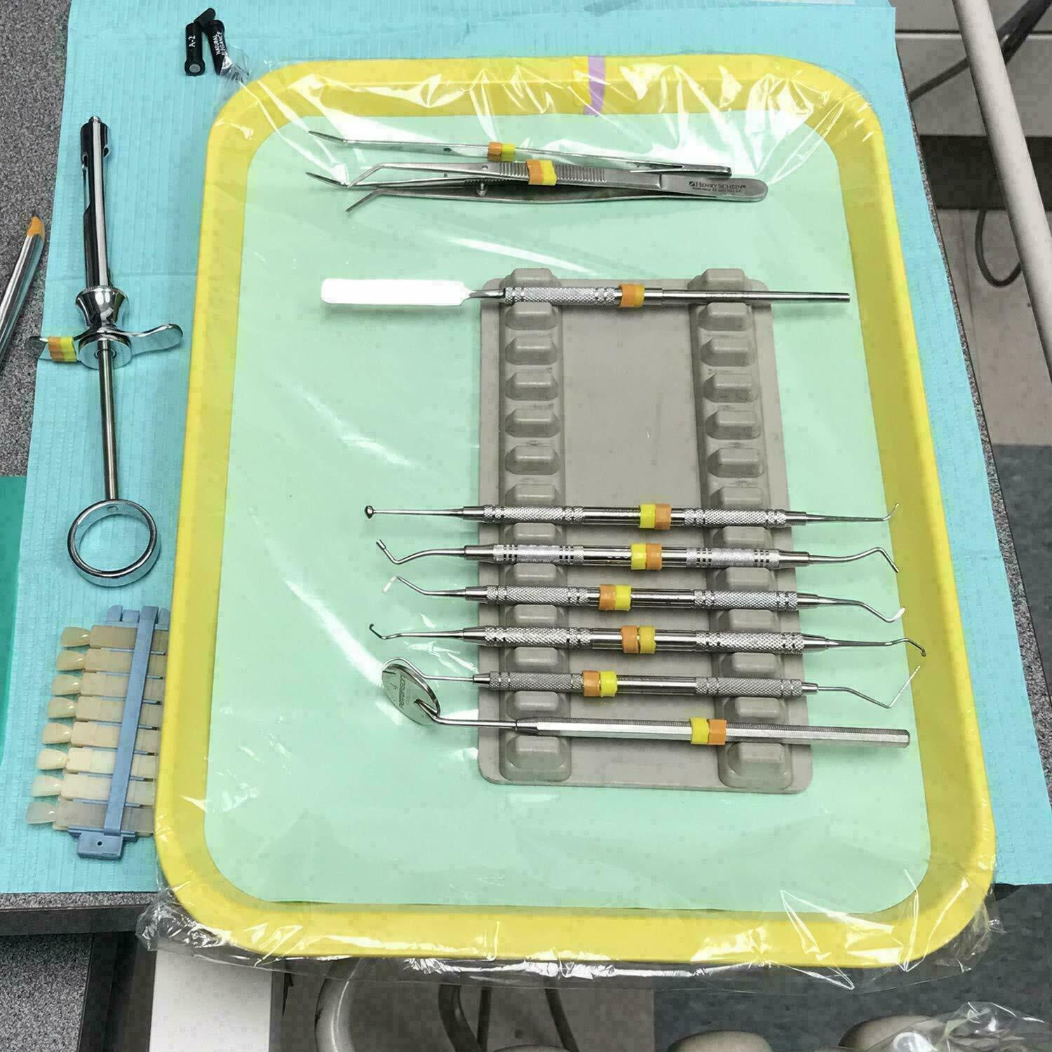 1000/2Boxes JMU Dental B Tray Cover Sleeve Disposable Clear Plastic 10.5″ x 14″