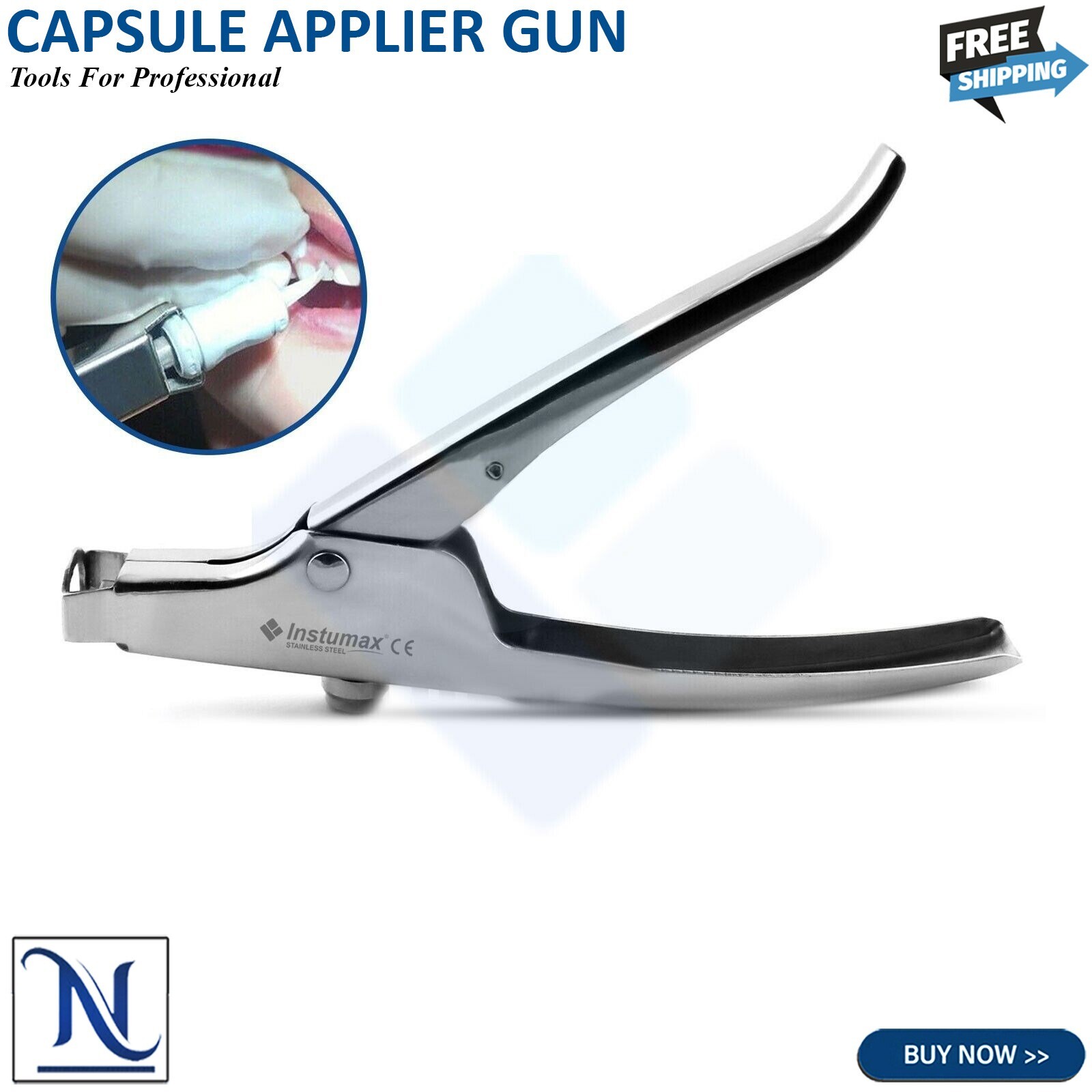 Dental Capsule Applier Gun – GC Fuji & SDI Compatible, Autoclavable by INSTUMAX