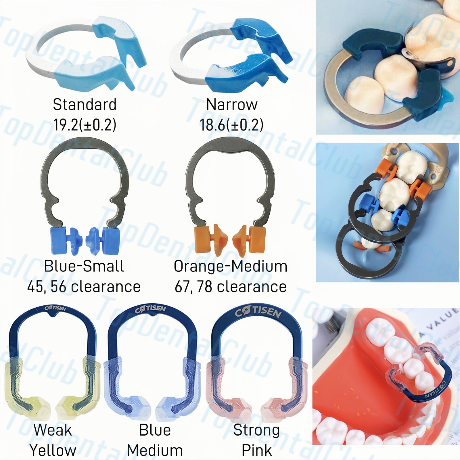 Dental Matrix Bands Ring Sectional Matrice Clamp Fit Garrison Palodent V3 System