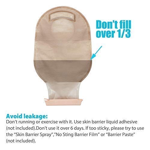 LotFancy Colostomy Bags, 10PCS Two-Piece Drainable 10 Count (Pack of 1)