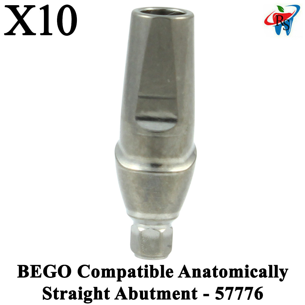 10pcs Dental BEGO Compatible Anatomically Shaped Straight Abutment – 57776