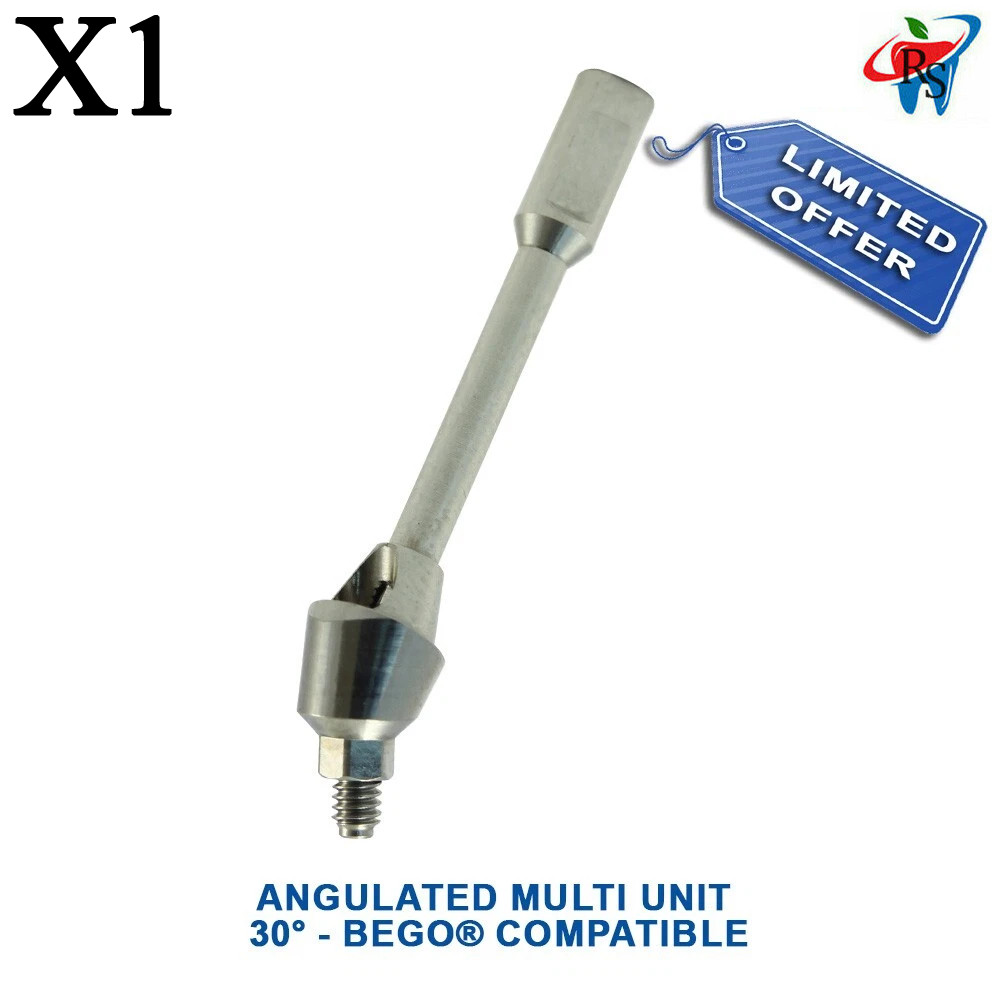 1pcs Dental BEGO Compatible Ø4.1mm Angulated Multi Unit Abutment 30° – 57518