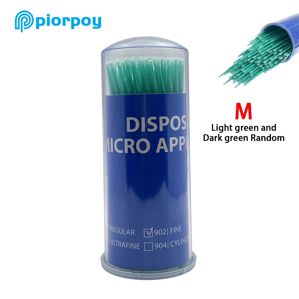 PIORPOY 100Pcs Dental Micro Brush Bottle Dental Disposable Micro Brushes