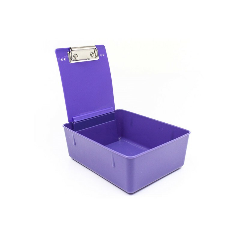 Dental Stainless-Steel Lab Plastic Pan Working Case For Dentist Supply With Clip