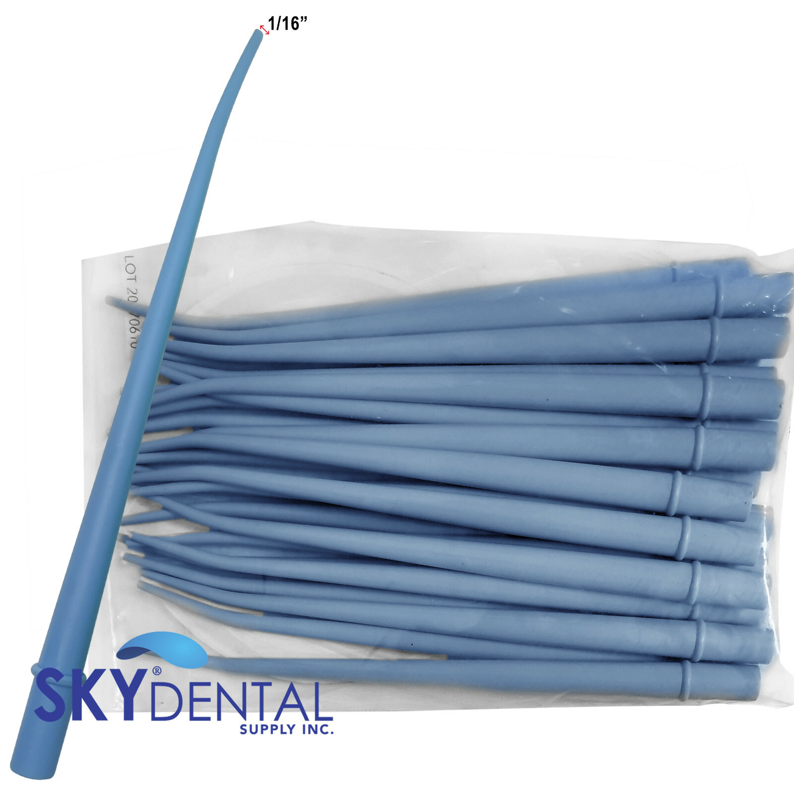 up to 300 Blue Suction Tip Dental Aspirator Surgical Tips X Small size 1/16″