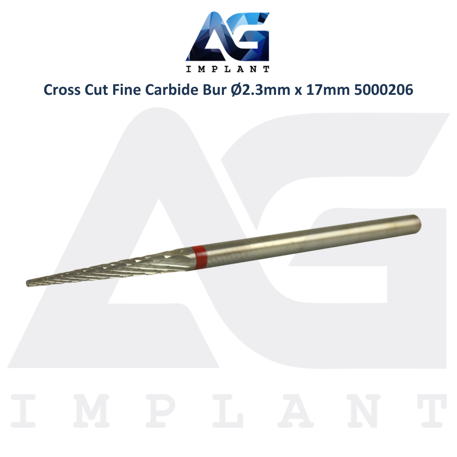 Dental Cross Cut 5000206 Fine Carbide Bur Ø2.3mm x 17mm Lab Supplies