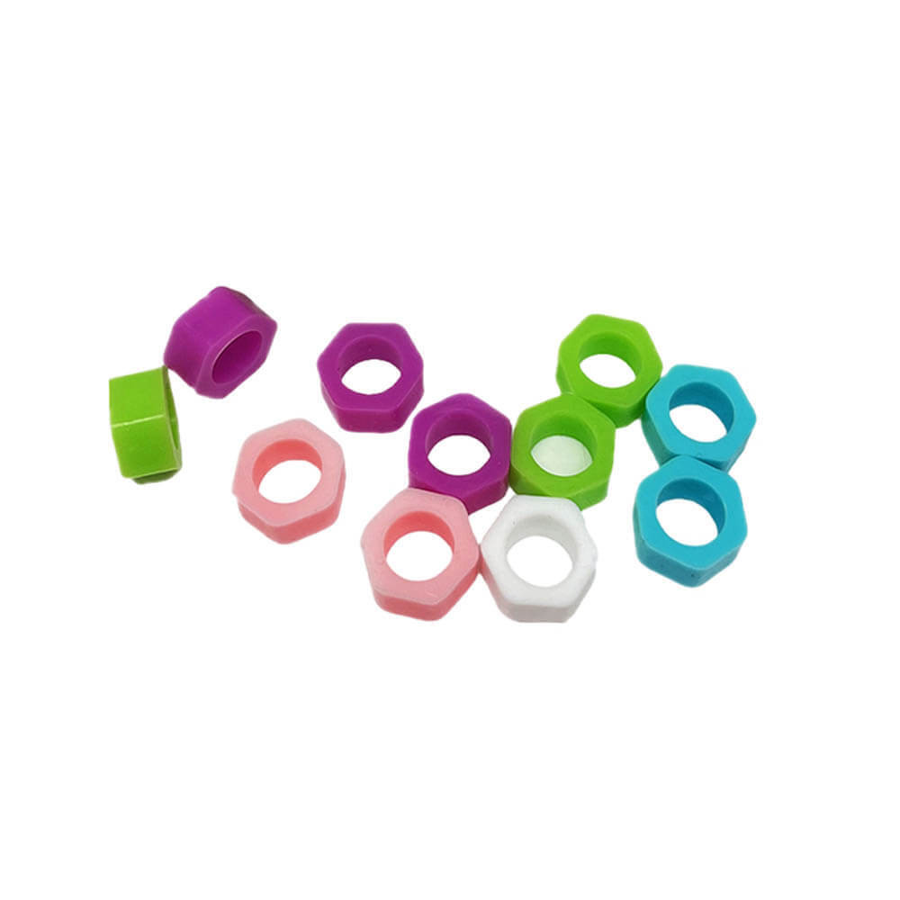 1 Box 100pcs Dental Instrument Code Ring Plain Color Big Size Purple