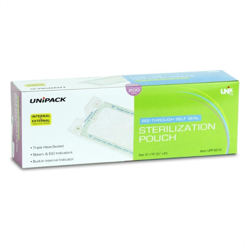 Dukal UPP-3212 UniPack Sterilization Pouches, 3.25′ x 12′, box of 200