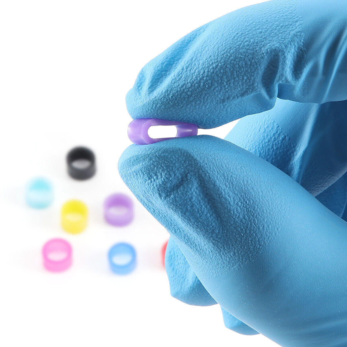 Dental Silicone Color Code Rings Circle Bands Instrument Large/Small 100Pcs/Box