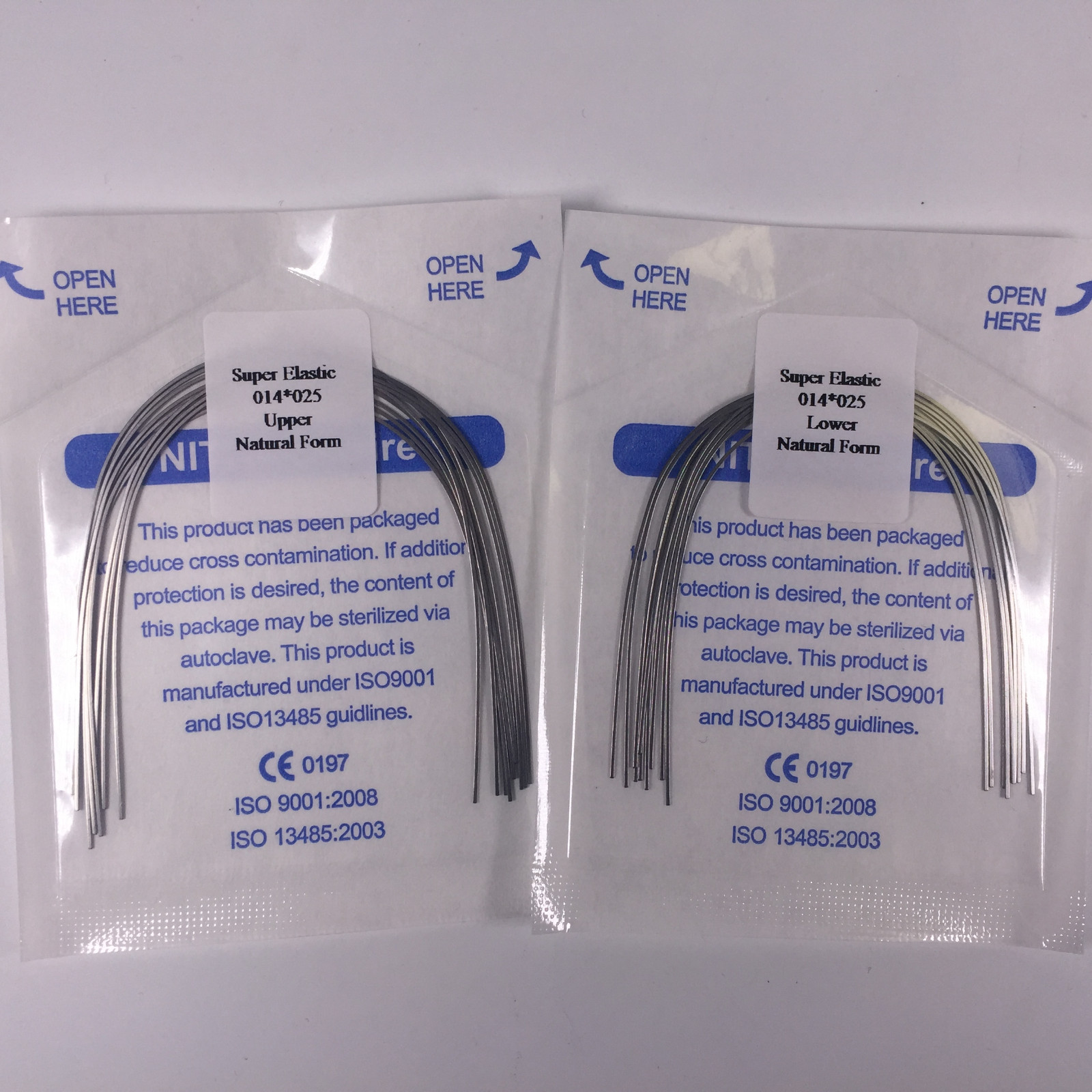 20Bags Dental Niti Super Elastic Arch Wires Rectangular Orthodontic Natural Form